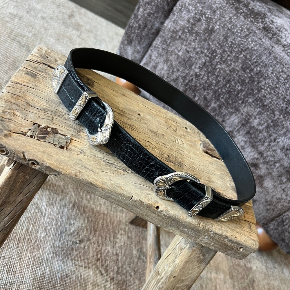 MAJE / ARIONA CROC EMBOSSED BELT / SIZE 1